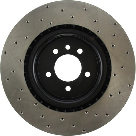 Centric StopTech Sport Cross Drilled Brake Rotor; Front Right, StopTech 128.22011R
